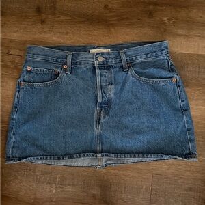 Levi's Classic Blue Denim Mini Skirt